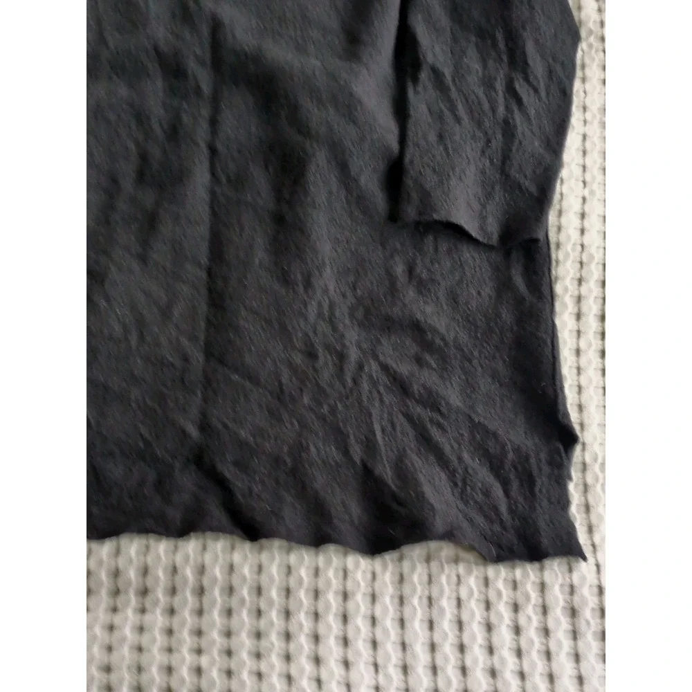 Eileen Fisher Boiled Wool‎ Jacket Cardigan Open Front Size XL Black